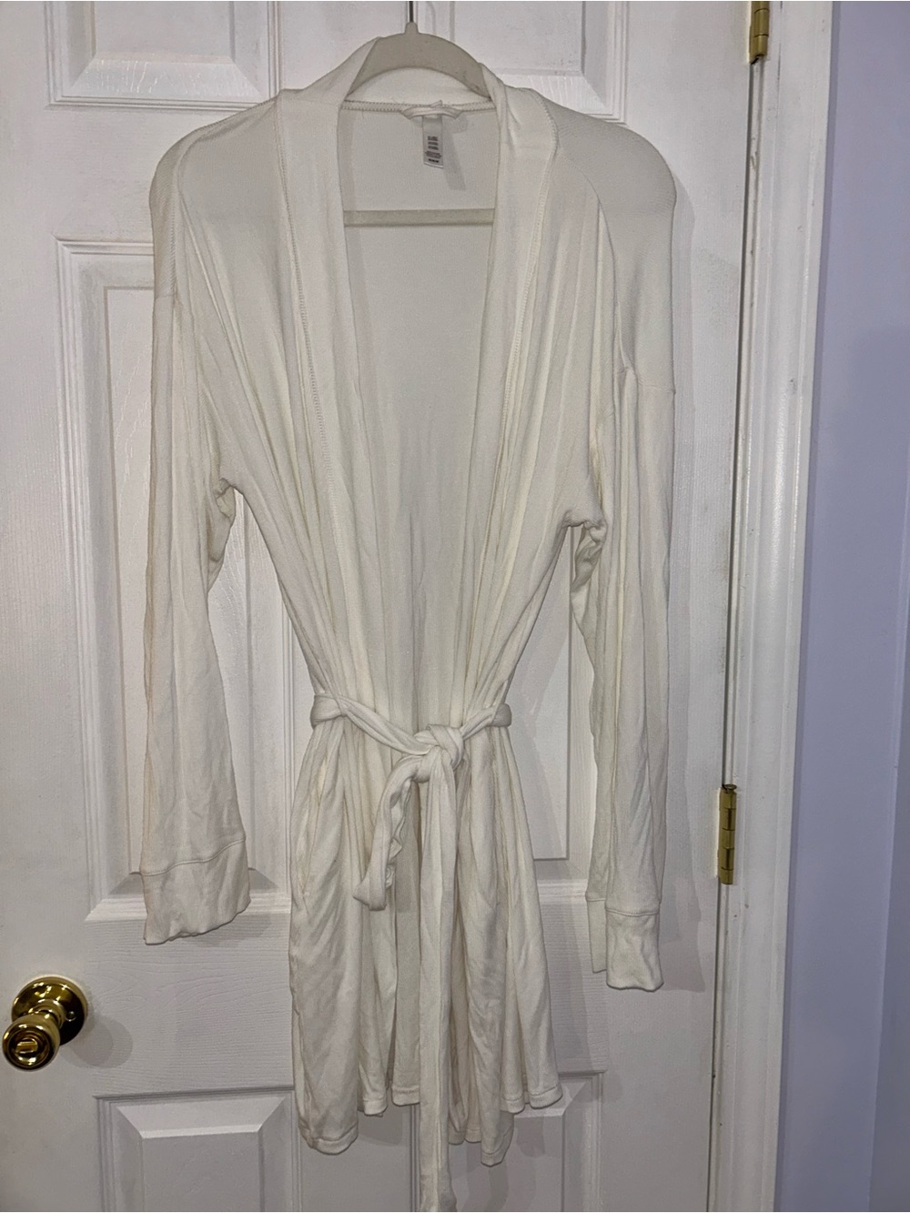 Skims- new- size medium- white Tie-Waist Lightweight Robe